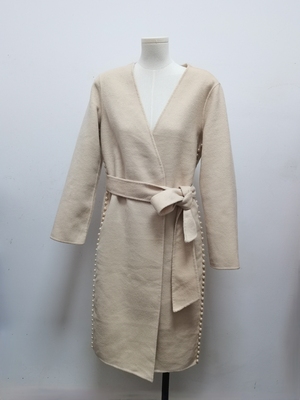 披肩斗篷纯手工双面羊绒白色大衣秋冬新款高级感穿搭羊毛呢外套女