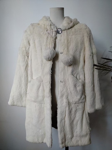 貂绒白色蕾丝獭兔毛皮草貂皮马甲法式娃娃衫龙猫狐狸毛大衣小香风