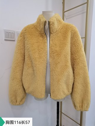 秋冬季外套女大衣短款羊剪绒羊毛一体貂皮海宁修身真皮皮衣高级感