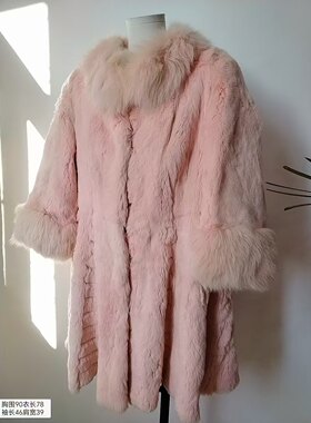 狐狸毛龙猫皮草法式高级感外套水貂马甲獭兔毛南油粉红色大衣貂皮