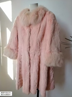 狐狸毛龙猫皮草法式高级感外套水貂马甲獭兔毛南油粉红色大衣貂皮