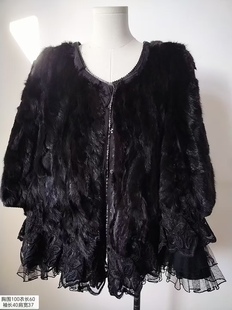 貂子毛龙猫皮草法式高级感外套水貂马甲獭兔毛南油中古貂大衣貂皮