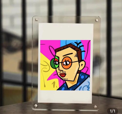 手绘定制朱敬一电子头像