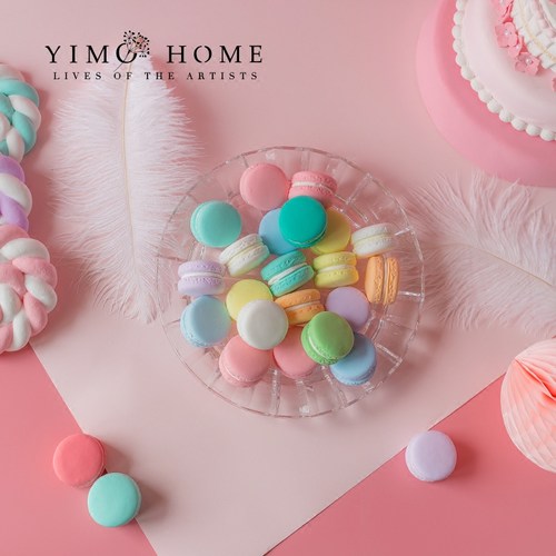 艺美小号马卡龙蛋糕模型多色道具