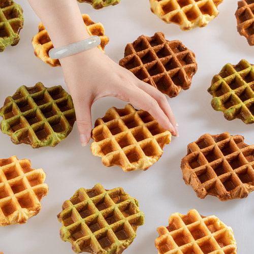 仿真华夫饼蛋糕模型摆件拍摄道具