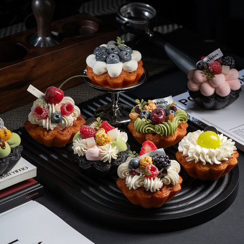 仿真蛋挞太阳花法式橱窗拍摄道具