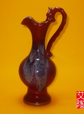 钧窑花瓶工艺品摆件陈设仿古瓷器