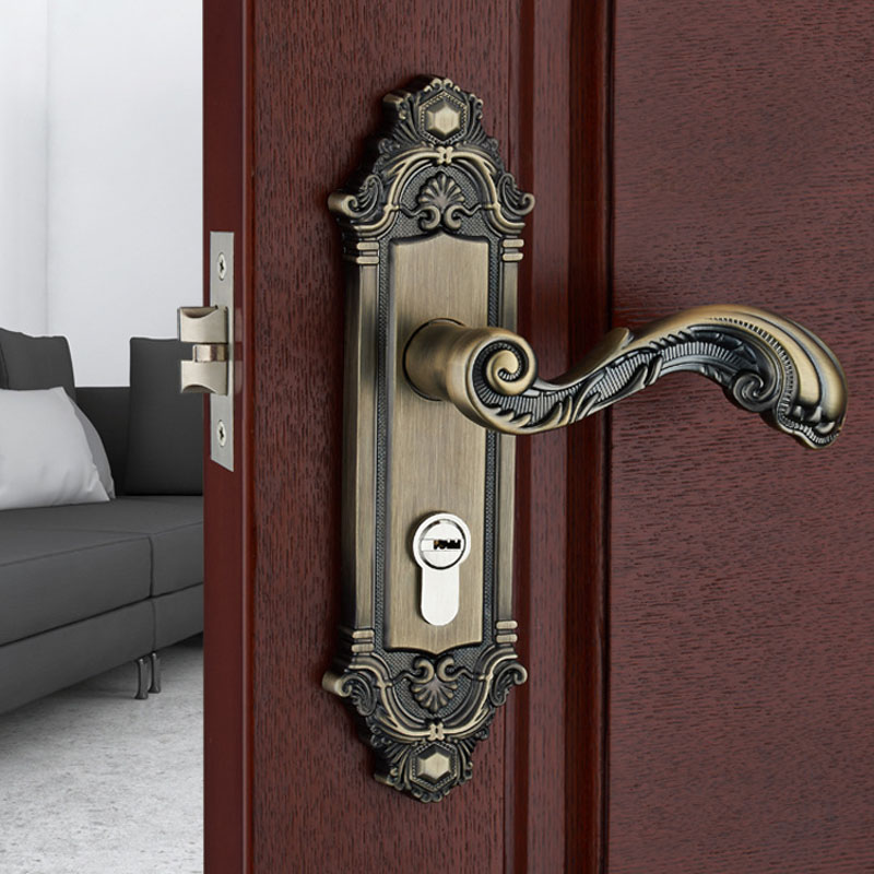 静音门锁锌合金单舌头锁具优惠多