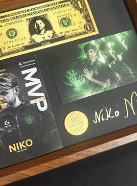 niko纪念框同框niko礼物cs2复刻签名原创niko周边带相框非打印