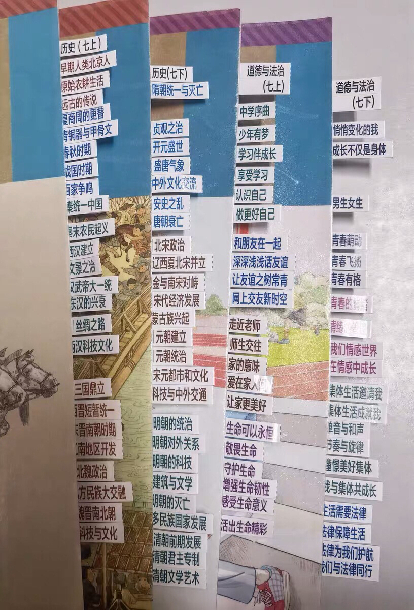 中考速查索引目录防水标签贴七八九年级政治历史人教初中生物地理