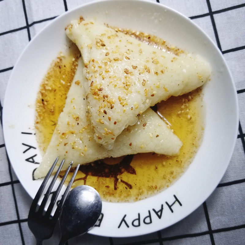 糯米粽子白米凉粽带料包蜂蜜芝麻味北方回族特色小吃开袋即食