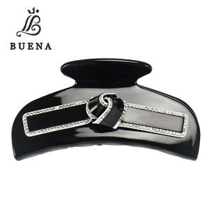 法国亚历山大同款精致优雅镶钻大号发抓夹盘发夹轻奢欧美百搭发饰