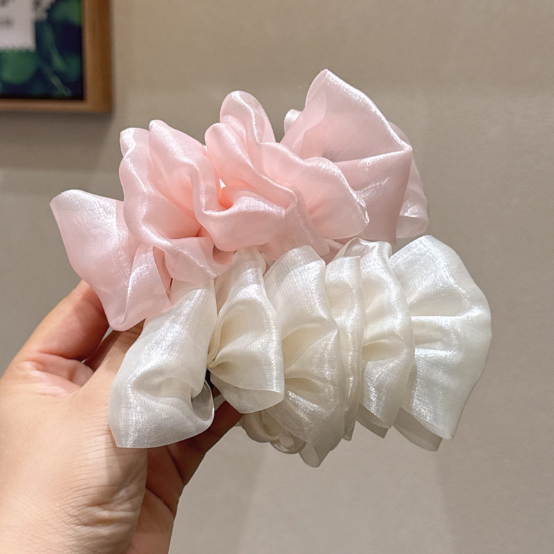 春夏泡芙云朵发夹女半扎发甜美香蕉夹马尾夹后脑勺盘发泡泡一字夹
