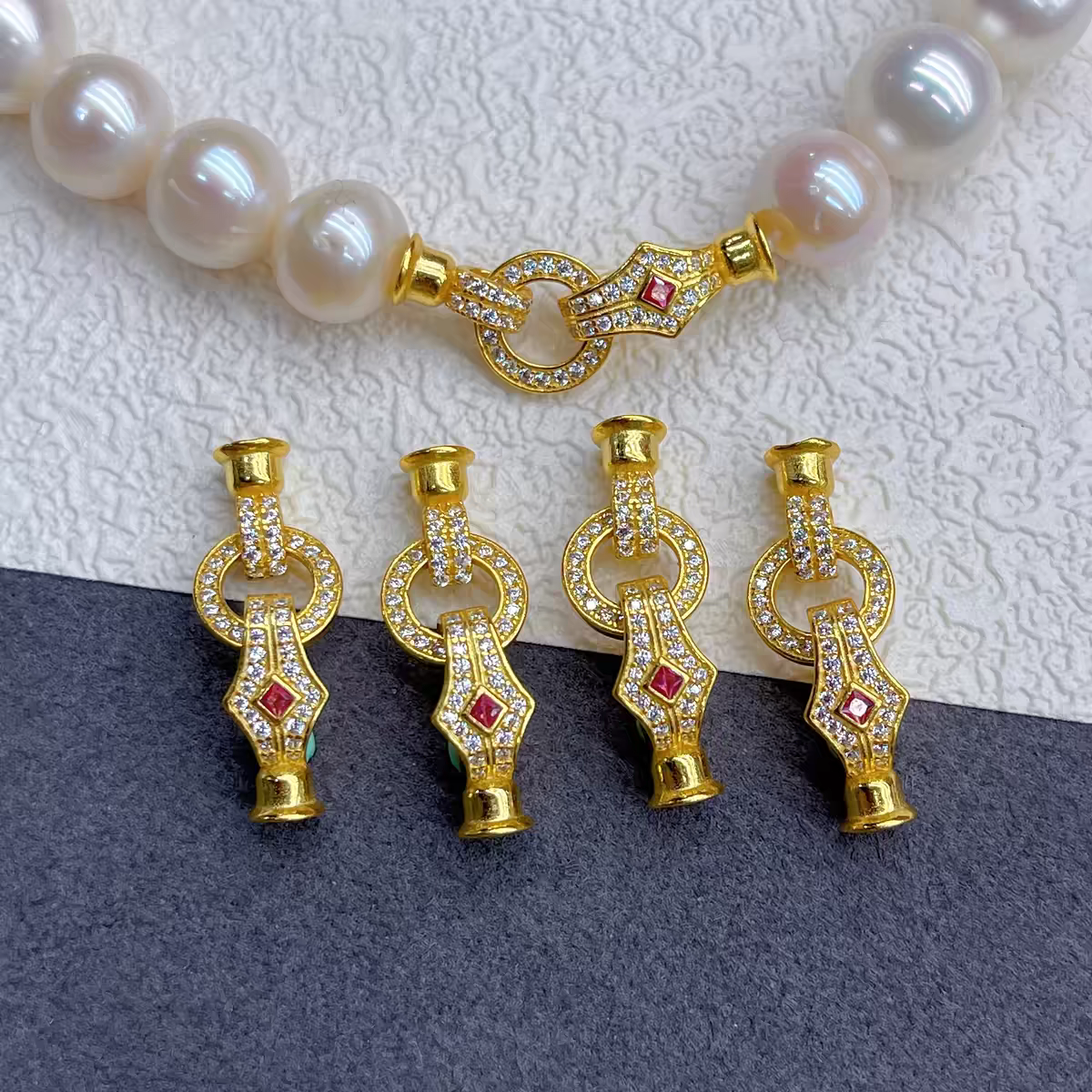 diy手链项链珍珠扣单排饰品扣