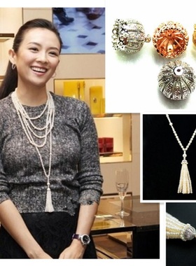 包金微镶满钻镂空不掉色DIY首饰