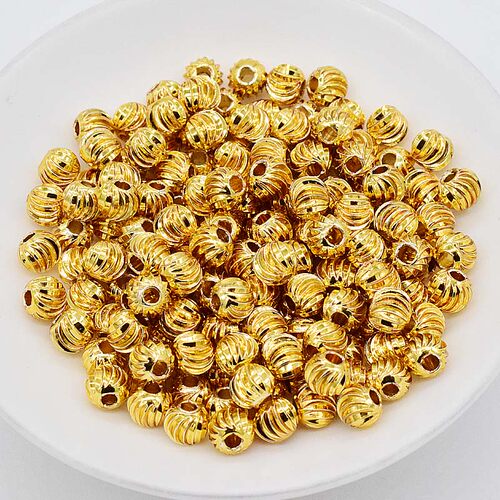 diy花纹金豆豆手工散珠
