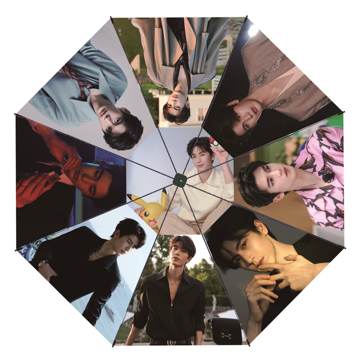 三折叠全自动防晒黑胶晴雨伞遮阳张凌赫应援明星粉丝周边防紫外线