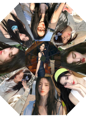 关晓彤李沁鞠婧祎明星粉丝应援礼物周边三折叠全自动晴雨伞防晒