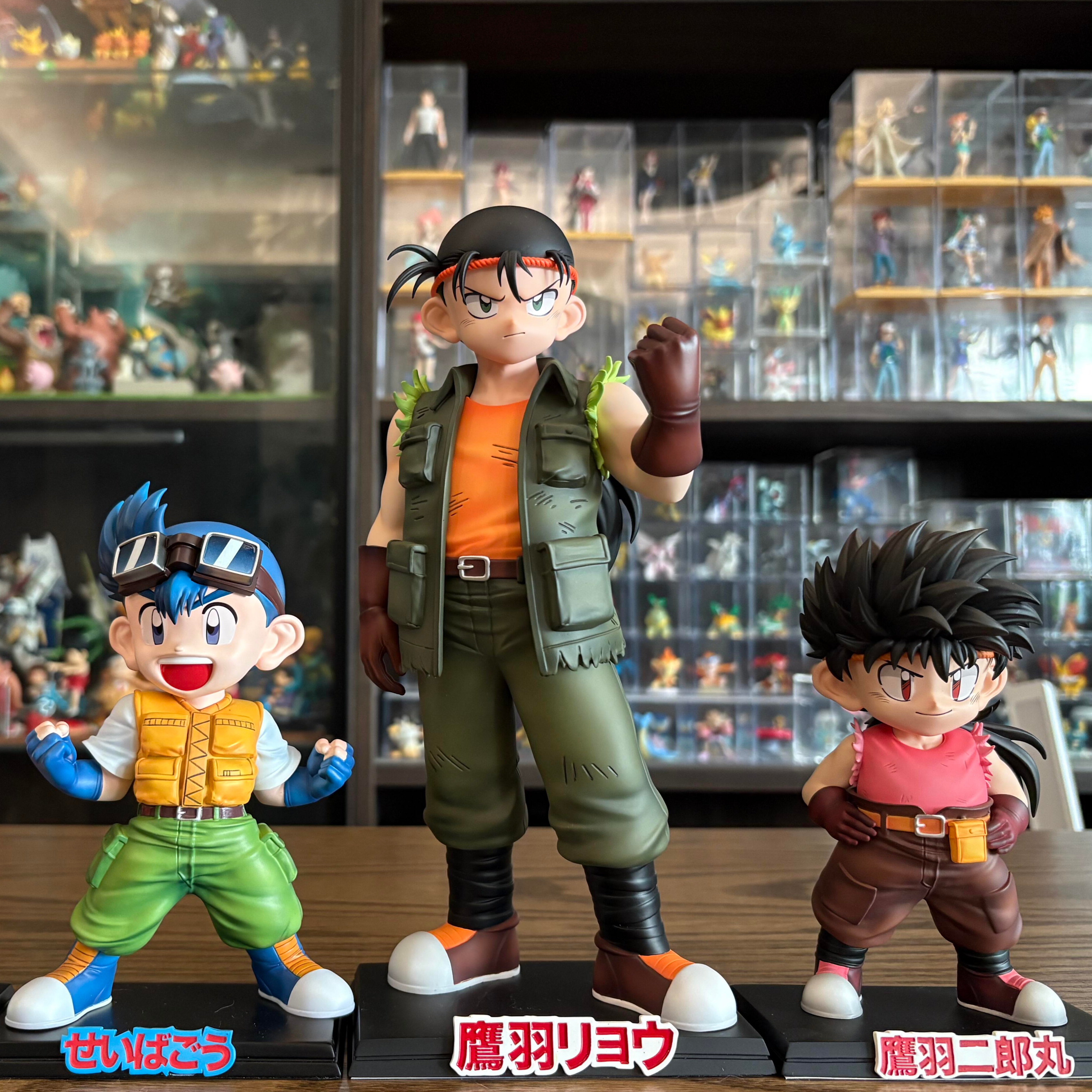 四驱兄弟全人物共鸣鹰羽龙二郎丸手办星马豪动漫模型机箱摆件礼物