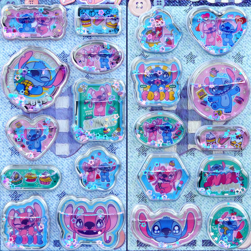 正版史迪奇3d立体注水摇摇贴纸