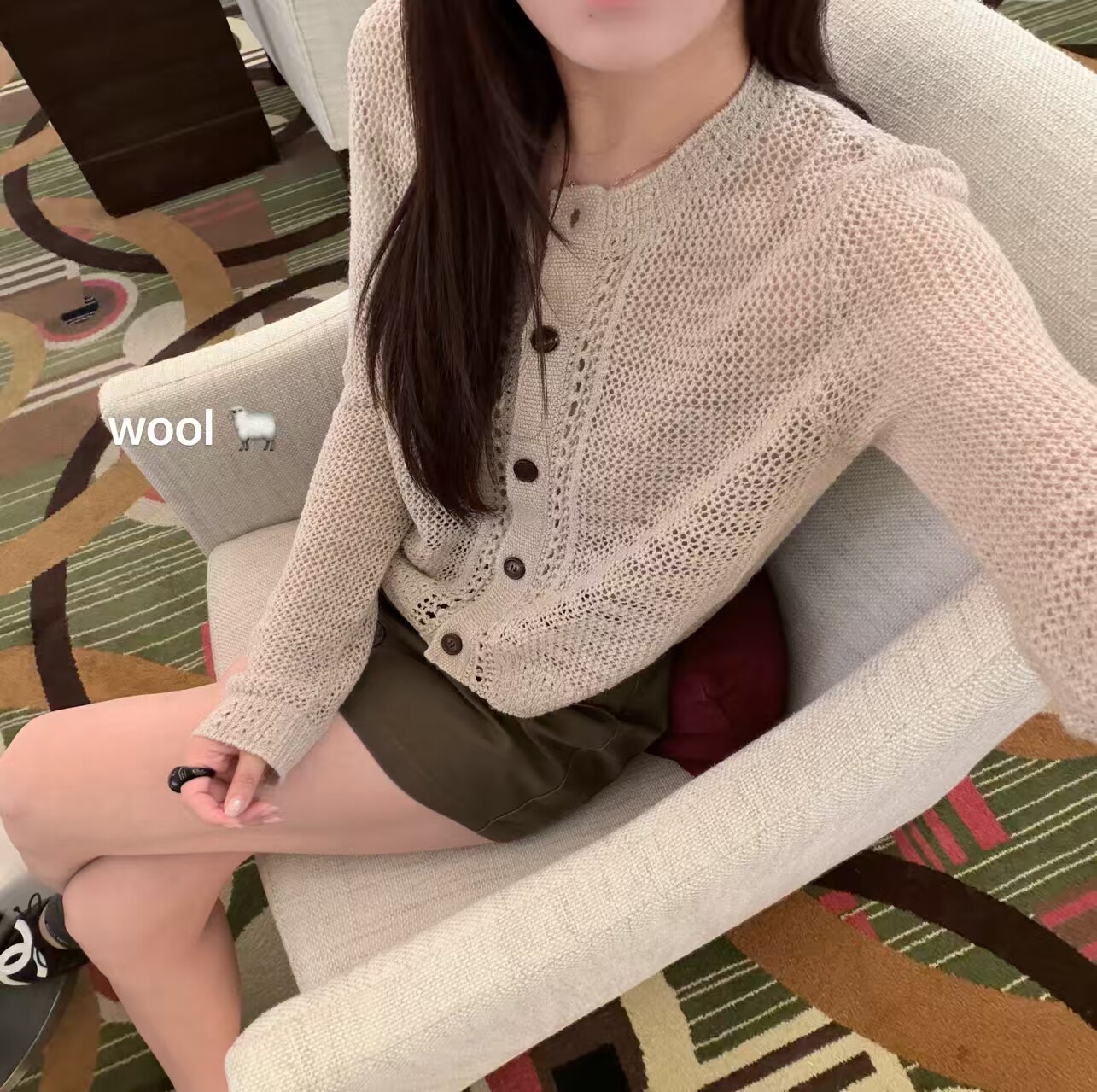 韩国东大门正品2026秋季新百搭显瘦圆领镂空细软长袖针织衫女上衣