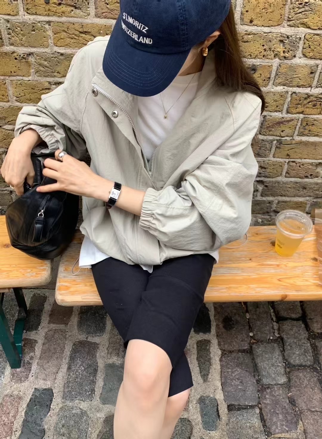 现！韩国东大门正品女装2025年秋冬新款百搭立领拉链休闲长袖外套