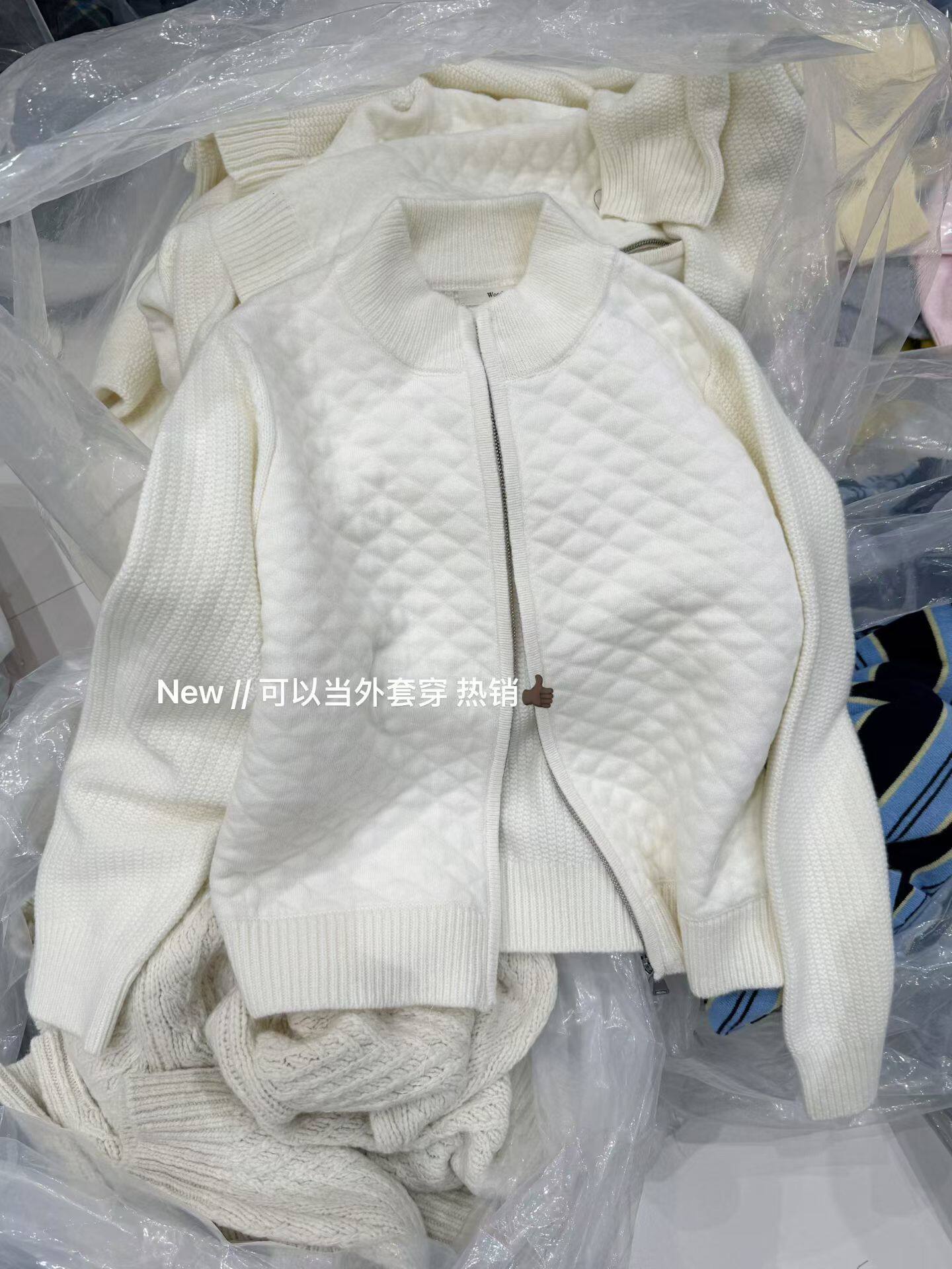韩国东大门正品女装2026新款百搭显瘦圆领拉链针织开衫毛衣外套