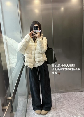 韩国东大门正品百搭立领宽松大版型排骨羽绒服外套女上衣面包服