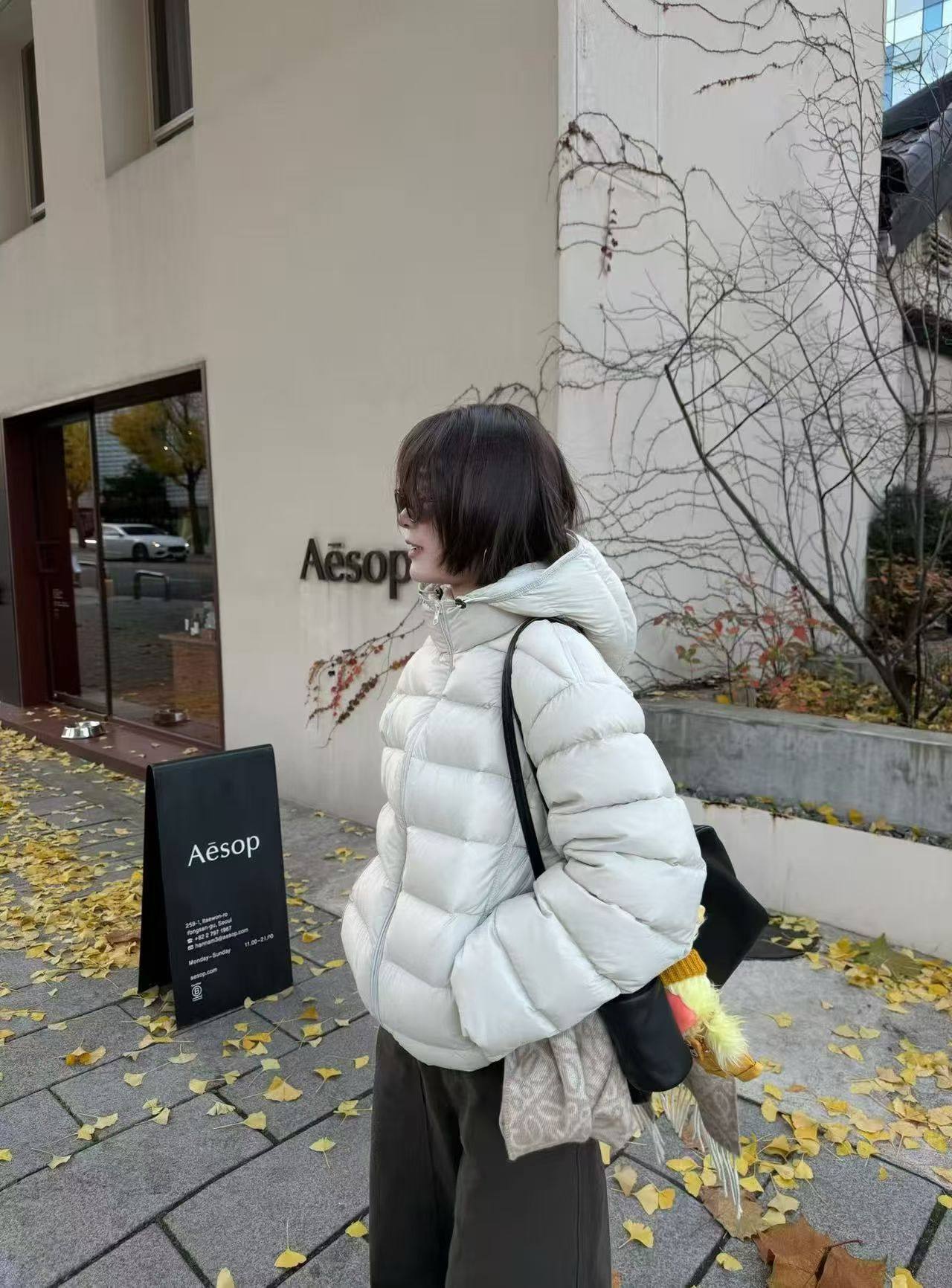 韩国东大门正品女秋冬高品质连帽排骨宽松休闲运动羽绒服外套加厚