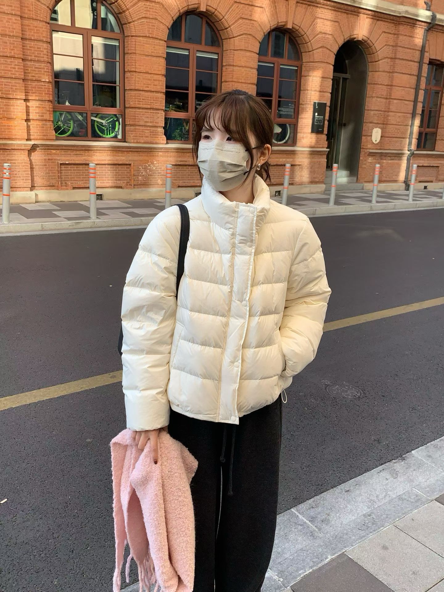 韩国东大门正品女秋冬高品质立领宽松显瘦羽绒服外套排骨面包加厚