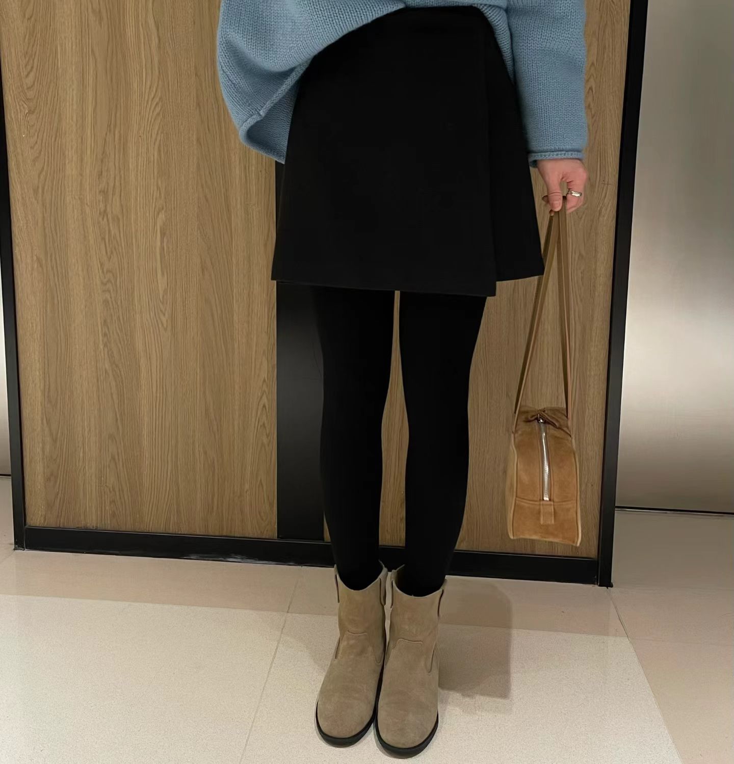 韩国东大门正品2025百搭高腰显瘦百搭a字不规则百搭气质半身短裙