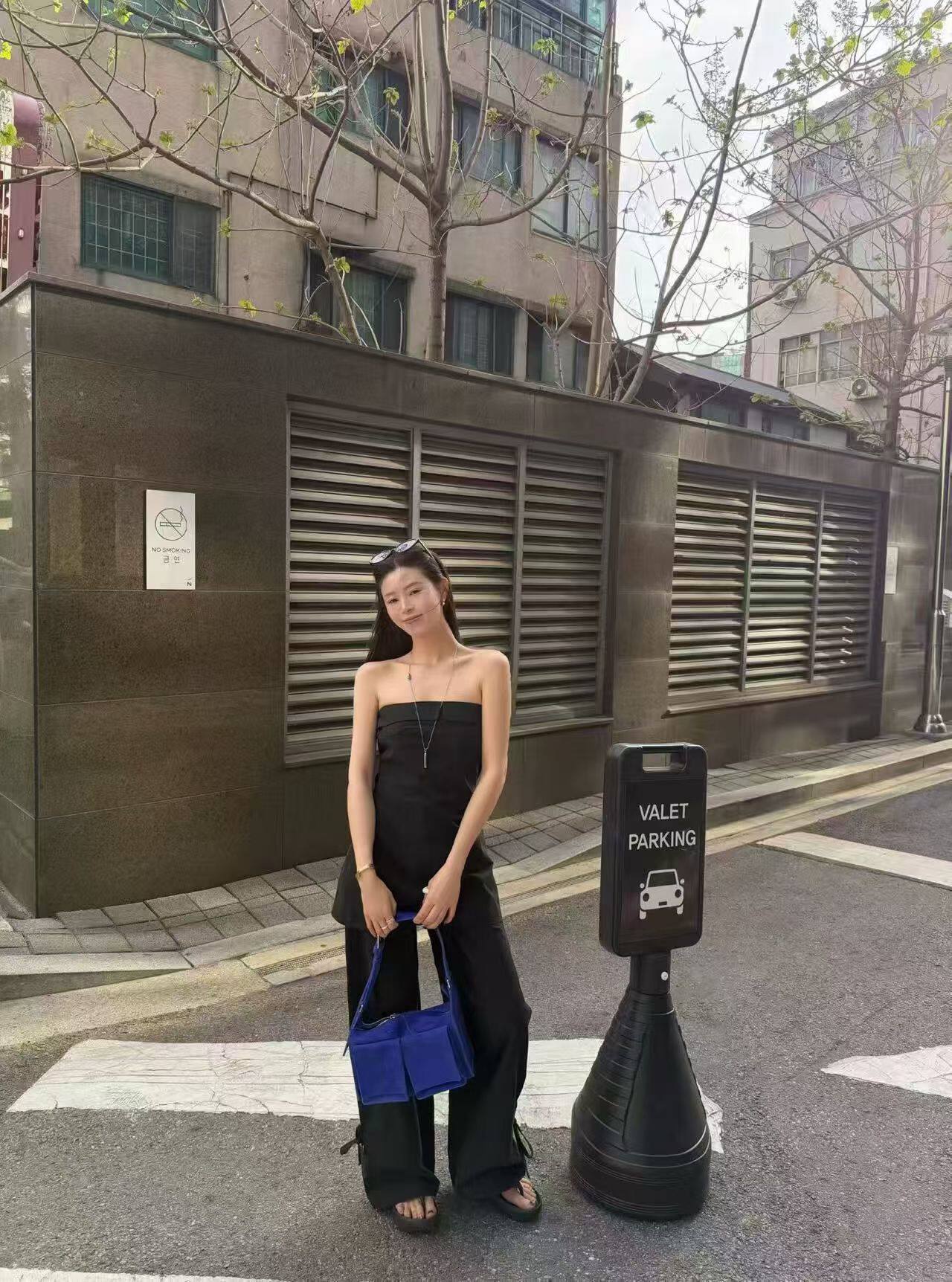 韩国东大门正品女装夏季新款抹胸设计上衣搭配均码阔腿裤时髦出游