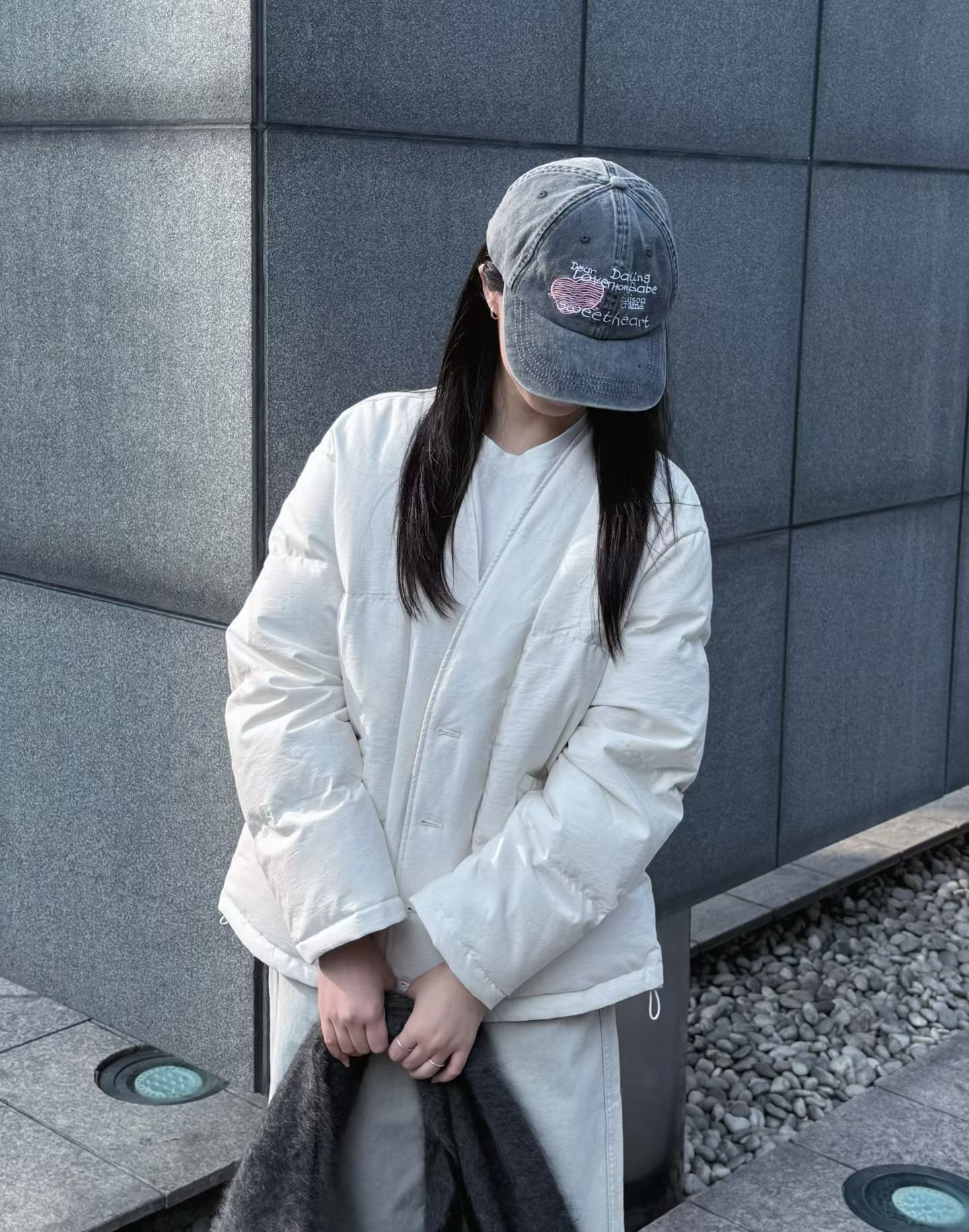 韩国东大门正品女装秋冬高品质宽松保暖v领羽绒服女高级感外套ins