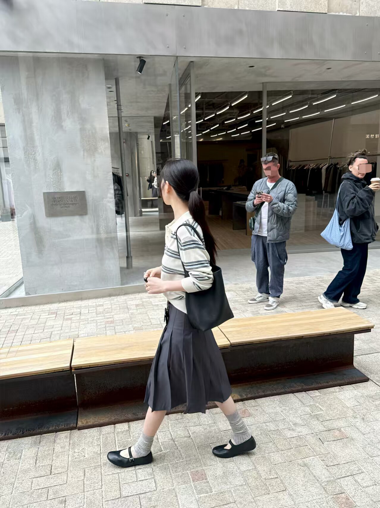 韩国东大门正品女装 2026夏季新款灰色百褶气质百搭中长款半身裙