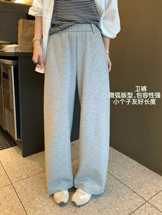 2026秋冬高品质松紧腰舒适直筒宽松百搭休闲裤 韩国东大门正品 女装