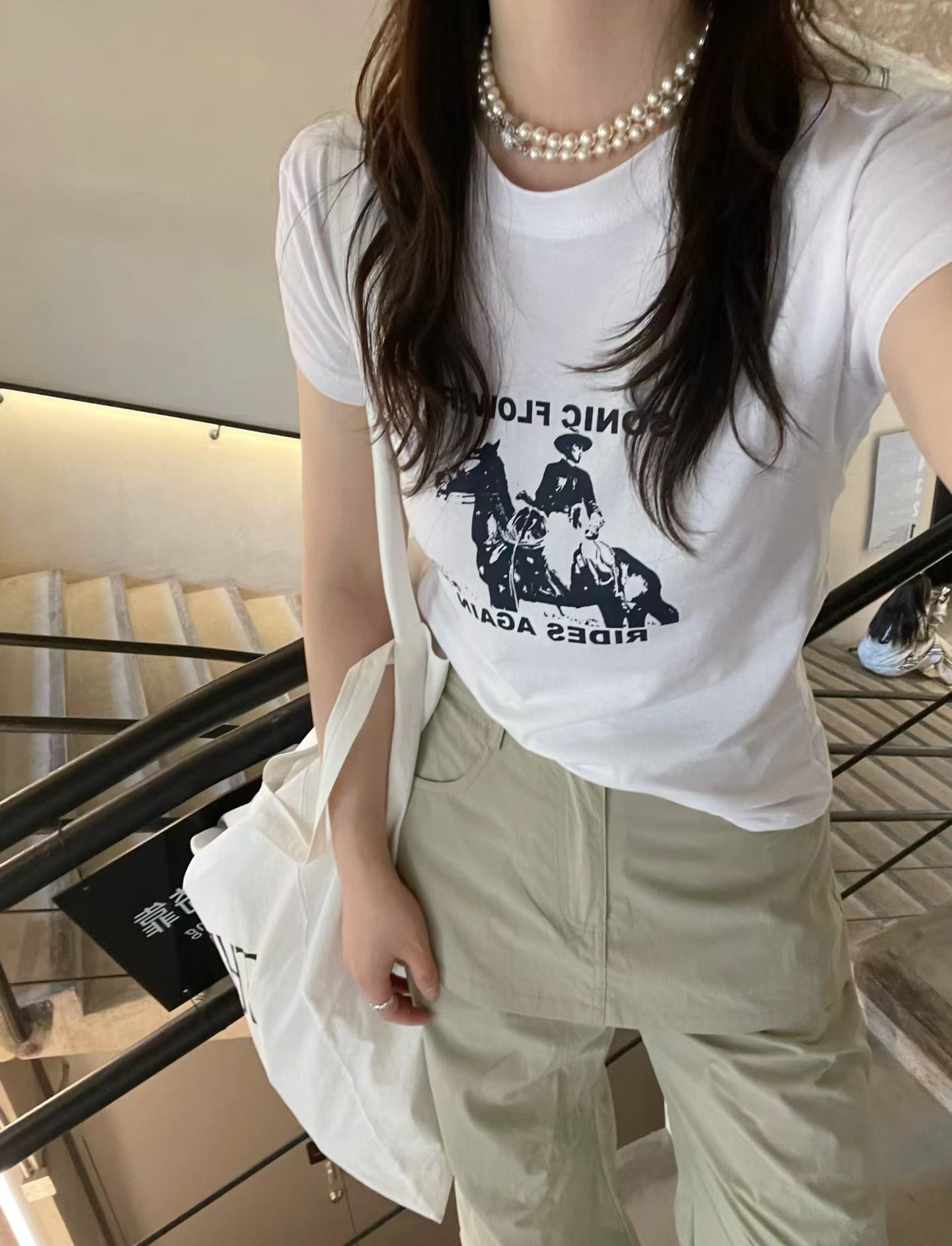 韩国东大门正品女装百搭圆领简约字母图案短袖T恤修身显瘦上衣ins