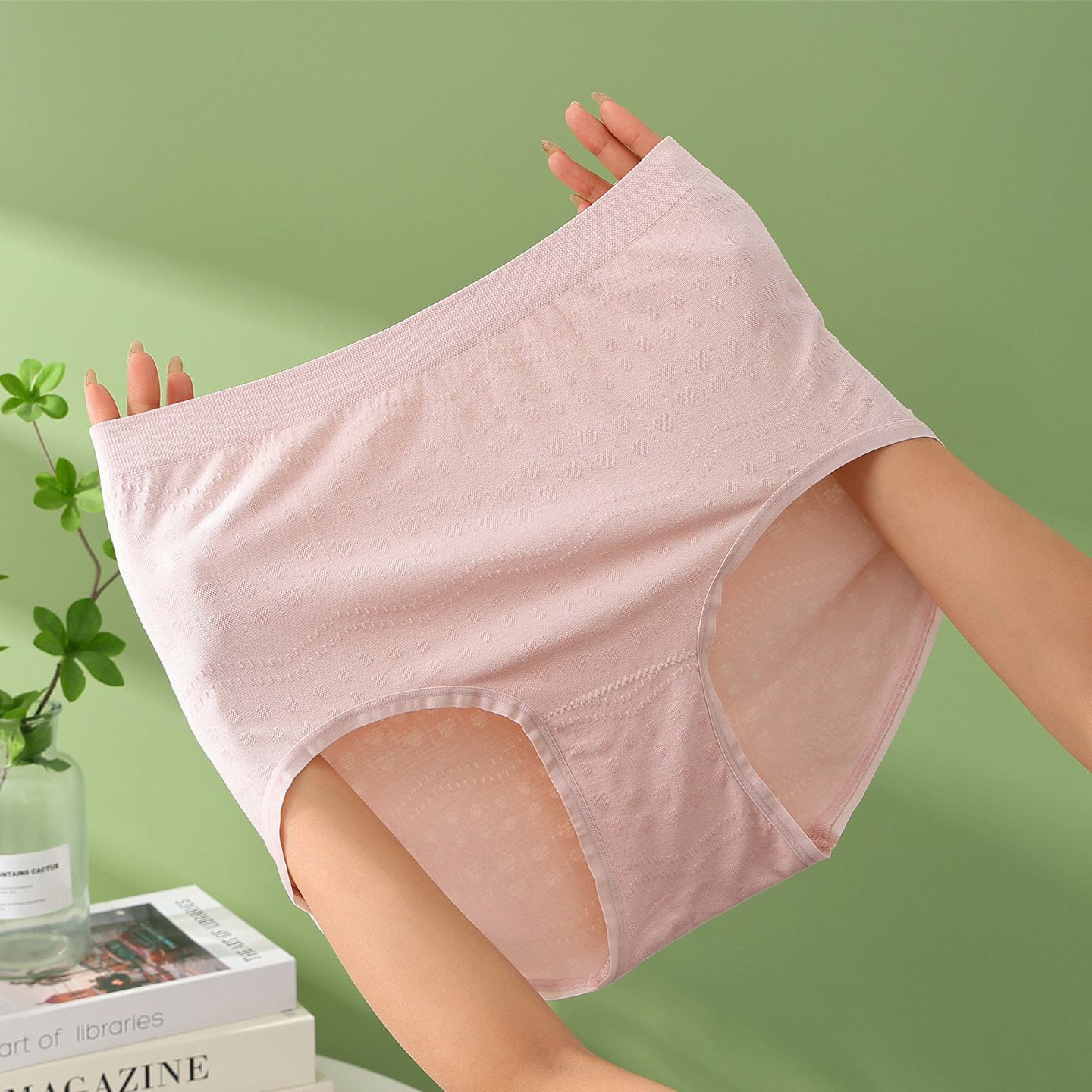 胖妈妈内裤女高腰深裆加肥加大码中老年人宽松不勒不加夹臀短裤头