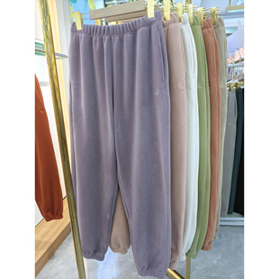 秋冬加绒加厚睡裤女摇粒绒秋冬季外穿运动休闲大码家居裤暖暖裤