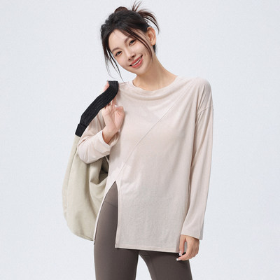 瑜伽服罩衫宽松2026新款跑步运动上衣健身服绝美普拉提训练服长袖