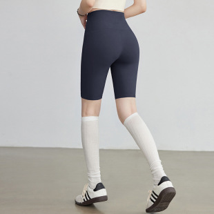 短裤 春夏跑步运动健身裤 五分裤 骑行裤 女 高腰提臀裸感紧身裤 瑜伽裤