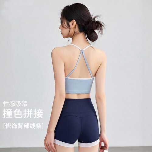 2026新款瑜伽服套装女美背普拉提训练跑步健身文胸运动内衣女防震