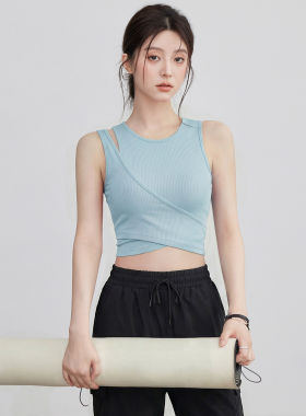 2026新款瑜伽服背心普拉提训练服跑步运动内衣防震文胸健身套装女