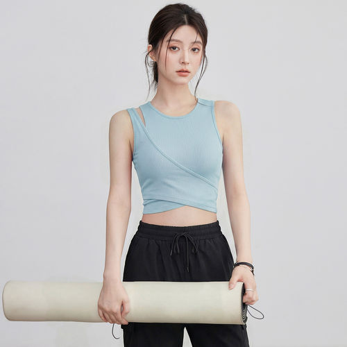 2026新款瑜伽服背心普拉提训练服跑步运动内衣防震文胸健身套装女