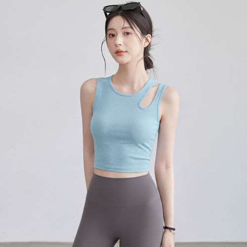2026新款瑜伽服美背运动背心女一体式文胸普拉提训练跑步健身上衣
