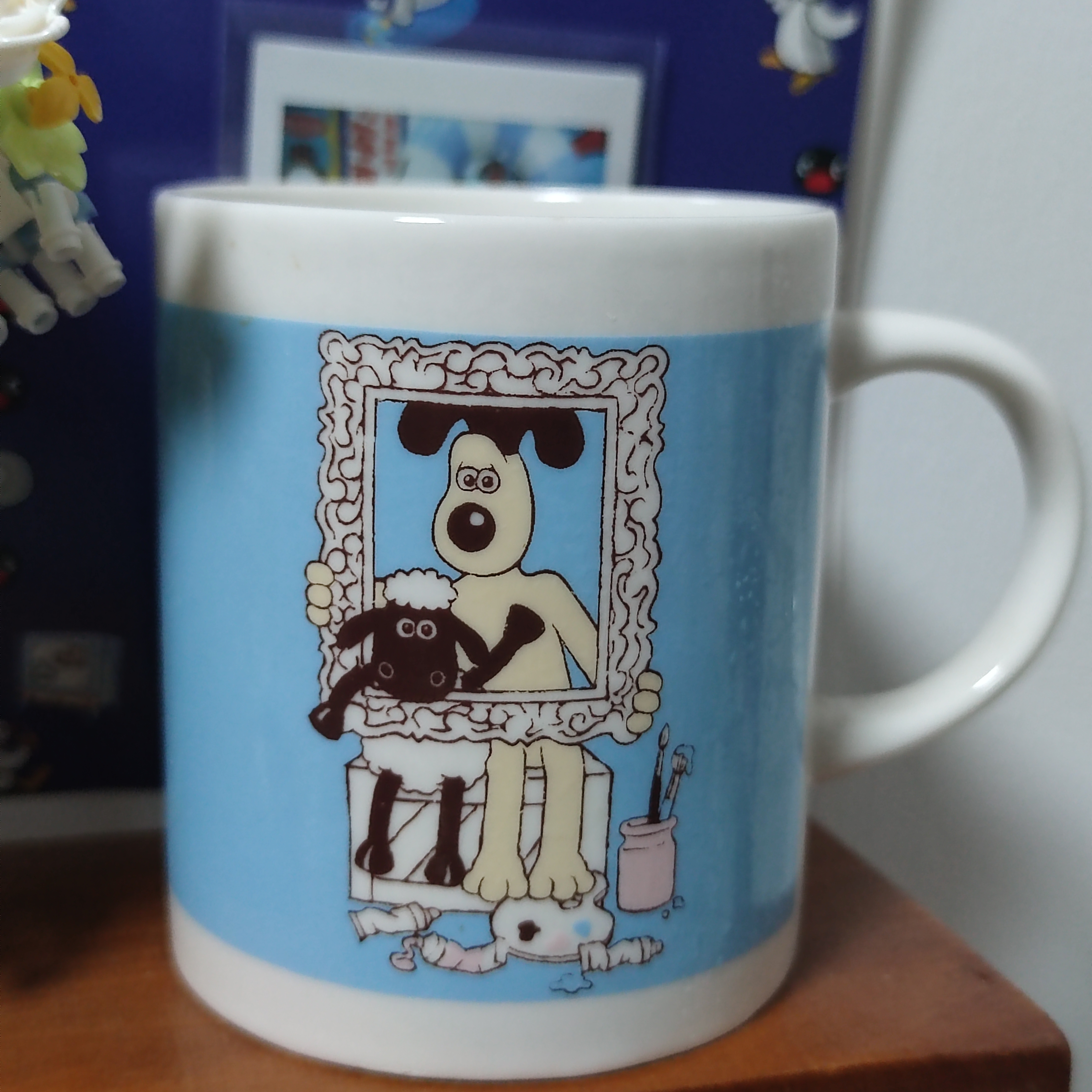 日本中古卡通 Wallace &Gromit 无敌掌门狗陶瓷马克杯小羊肖恩