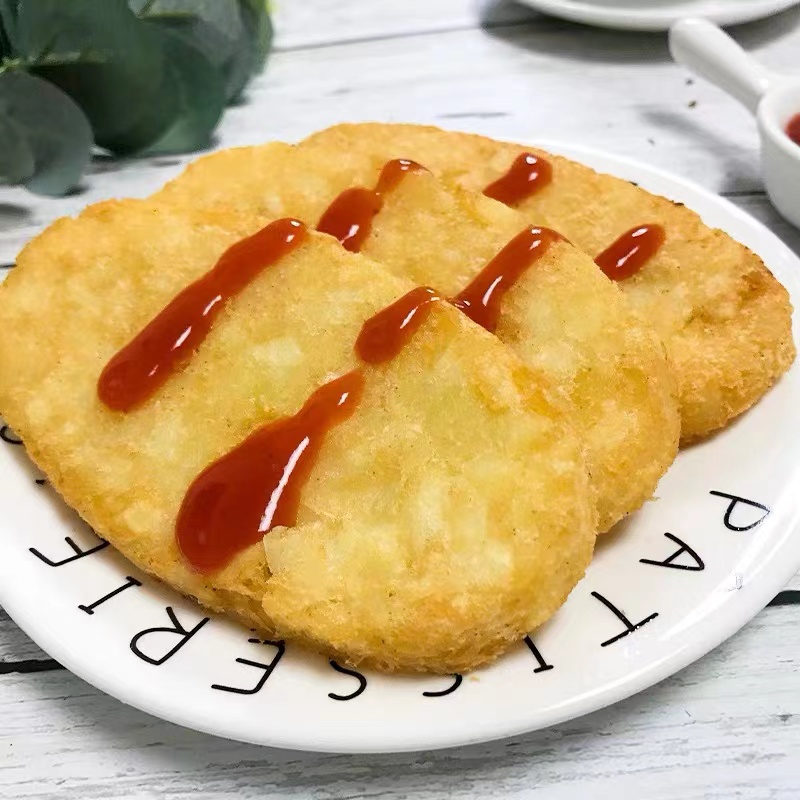 蓝顿旭美椭圆薯饼商用冷冻半成品烤箱早餐薯条土豆饼空气炸锅食材 零食/坚果/特产 薯类制品 原图主图