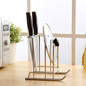 厨房置物架菜板架刀架坐式 家用201不锈钢雪撬款 砧板架落地锅盖架