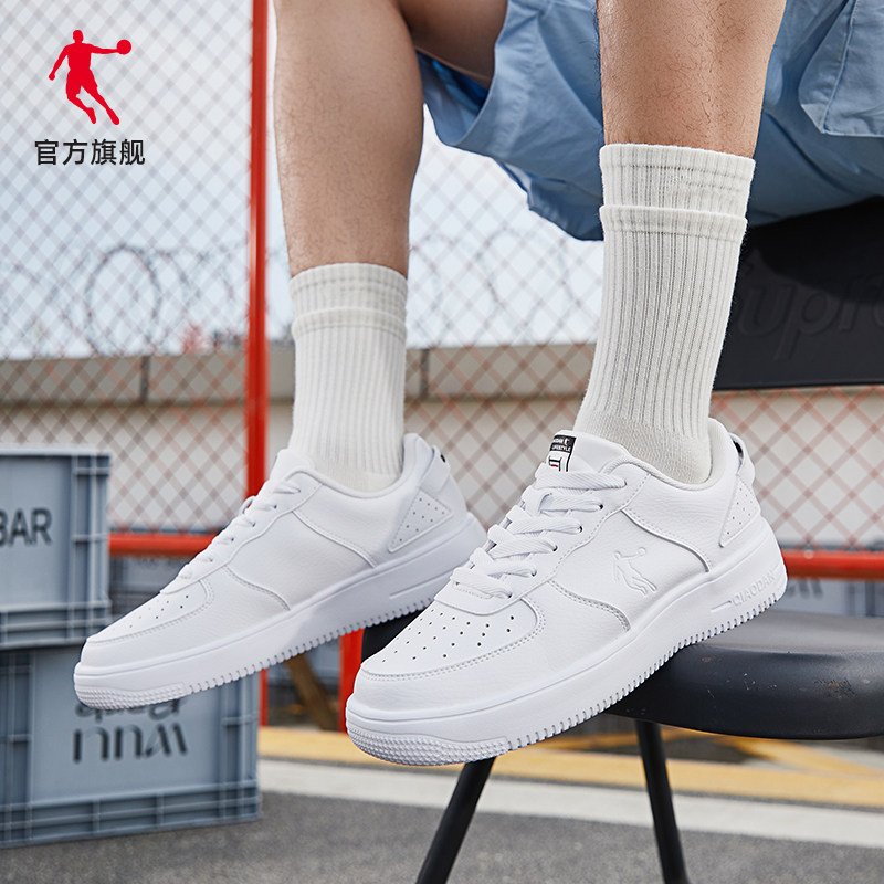乔丹运动鞋板鞋男士夏季新款空军一号男鞋休闲革面情侣小白鞋子女