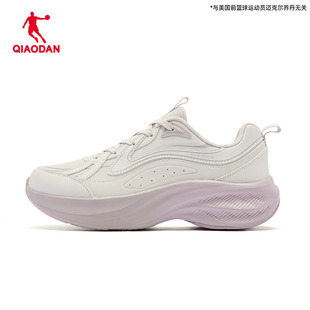 商场同款乔丹皮面跑步鞋运动鞋2026夏季新款皮面防水跑鞋厚底女鞋