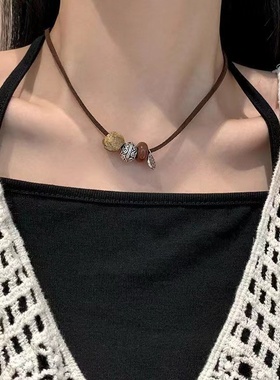 新中式复古禅意锁骨链